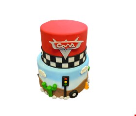 Bolo fake Carros Disney Biscuit c Semáforo 2 andares G