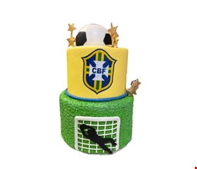 Bolo Fake Biscuit 2 Andares - Futebol / Seleção Brasileira / Copa