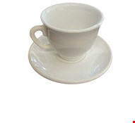 Kit Xicara/ Chá Cerâmica Branca PP