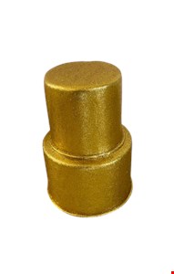 Bolo Fake 2 Andares - Dourado com Glitter 