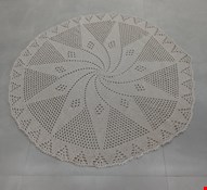 Tapete Redondo Crochê Branco 1,40cmD