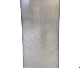 Capa de Painel Vertical Retangular - Prata Brilhoso Tecido em Paetês 2mA X 1mL