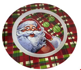 Temático Natal - Sousplat de Papai Noel 34cmD