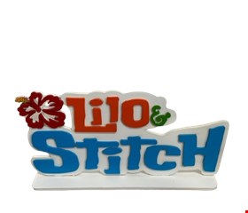 Temático Lilo & Stitch - Letreiro  MDF 17cmAx32cmL