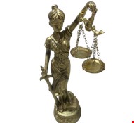 Dama Da Justiça Dourada / Deusa do Direito 30cmA