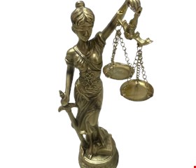 Dama Da Justiça Dourada / Deusa do Direito 30cmA