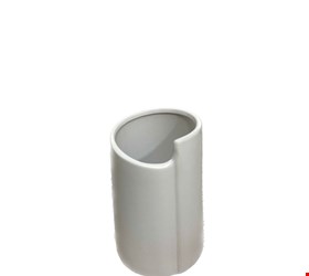 Vaso Cerâmica Branco Borda Irregular 17cmA 10cmD M