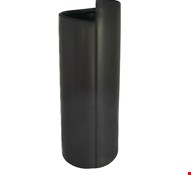 Vaso Cerâmica Preto - Borda Irregular 32cmA 11cmD G