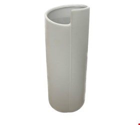 Vaso Cerâmica Branco - Borda Irregular 32cmA 11cmD G