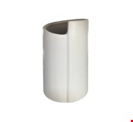 Vaso Cerâmica Branco - Borda Irregular 17cmA 10cmD M
