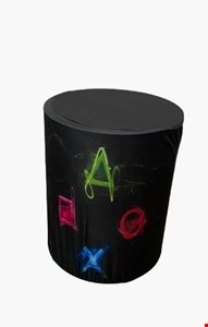Capa de Cilindro - Game Simbolos Neon Preta P 40x45
