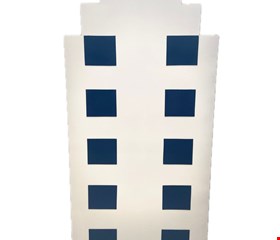 Painel Prédio Herói Branco e Azul- 180cmA 80cmL
