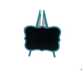 Cavalete com Lousa Mdf Azul de Mesa 27cmA