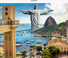 Painel Retangular Sublimado- Salvador e Rio de Janeiro  5mL X 3mA