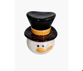 Temático Natal- Boneco de Neve Laranja P 14 cmA