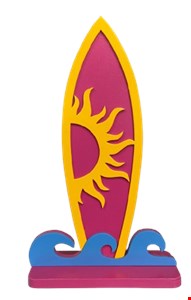 Temático - Placa - Prancha de Surf Rosa 