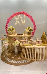 Decoração Adulto- Quinze Anos Dourado 