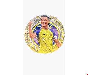 Painel Redondo Tecido Sublimado Cristiano Ronaldo 1,60cmD