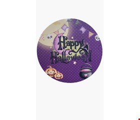 Painel Redondo Tecido Sublimado Happy Halloween