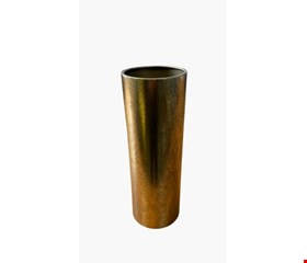 Vaso Cilindrico Dourado 23cmA 8cmD