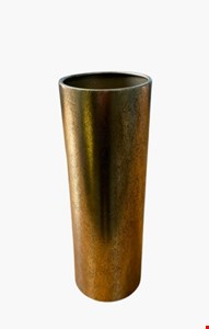 Vaso Cilindrico Dourado 23cmA 8cmD