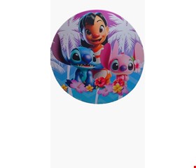 Painel Redondo Tecido Sublimado Lilo & Stitch Praia1,50cmD