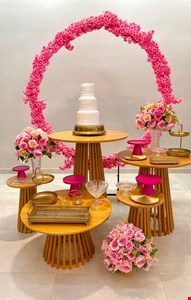 Decoração Adulto Casamento- Dourado e Pink