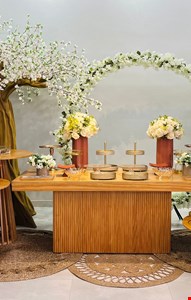 Decoração Adulto- Casamento Madeira, Terra Cota & Dourado