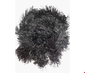 Tematico Carnaval - Echarpe Pluma Preta 1,45 cm C