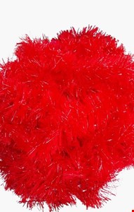 Tematico Carnaval - Echarpe Pluma Vermelho 1,45 cm C 