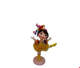 Temático Carnaval- Bailarina Com Saia Amarela e Bolinhas Coloridas