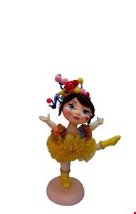 Temático Carnaval- Bailarina Com Saia Amarela e Bolinhas Coloridas