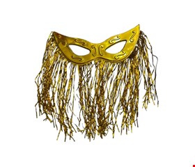 Temático Carnaval - Máscara Dourado Com Franja 75cmC 