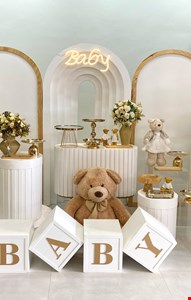 Decoração- Chá de Bebê Dourado