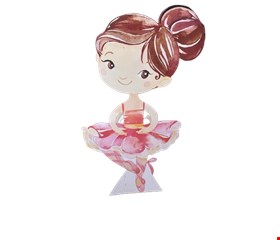 Totem Bailarina Tutu Rosa 75cmA
