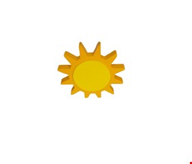Temático Sol - Raio de Sol Amarelo P 15cmA