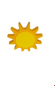 Temático Sol - Raio de Sol Amarelo P 15cmA