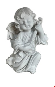 Temático Batizado - Anjo Branco Com Violino 15cmA