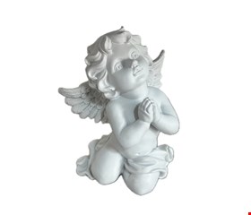 Temático Batizado - Anjo Branco Mãos Juntas Com Asa 16cmA