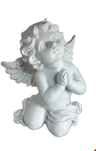 Temático Batizado - Anjo Branco Mãos Juntas Com Asa 16cmA