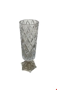 Vaso Alto Redondo Vidro Triangular Cristal 41cmA x 12cmL x 27cmP