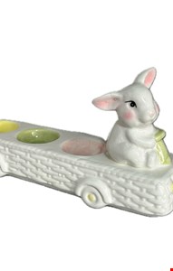 Temático Páscoa- Carrinho de Coelho Colorido 25cmL 