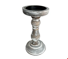 Castiçal Madeira Patina 20cmA