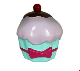 Temático Confeitaria - CupCake Cerâmica Verde Calda Lilás 