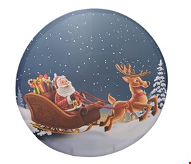 Painel Redondo Tecido Sublimado Trenó do Papai Noel  1,5