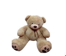 Urso Pelúcia Gigante Caramelo Com Laço Marrom -1,50mtA 1mtL 