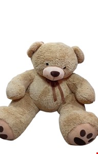 Urso Pelúcia Gigante Caramelo Com Laço Marrom -1,50mtA 1mtL 