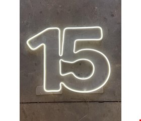 Letreiro Led número 15 (Led Frio, Luz Branca)