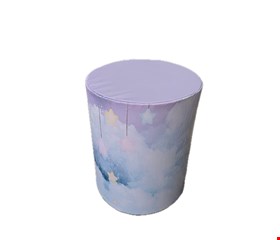 Capa de Cilindro - Tecido Sublimado Unicórnio Universo Estrelas P 40x45