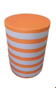 Capa de Cilindro - Tecido Sublimado Motocicleta Listras Laranja e Branco M 60x45